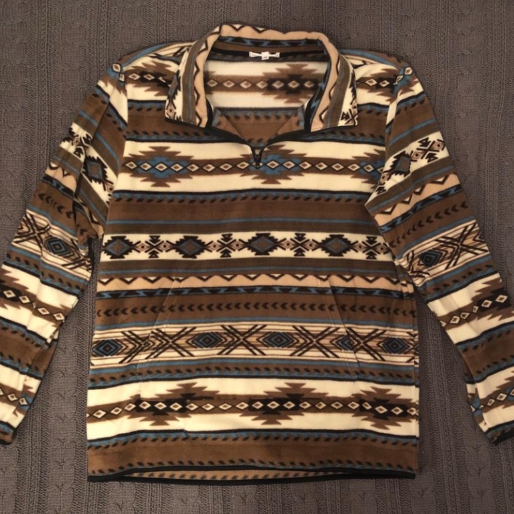 Men's Aztec-style Quarter Zip
